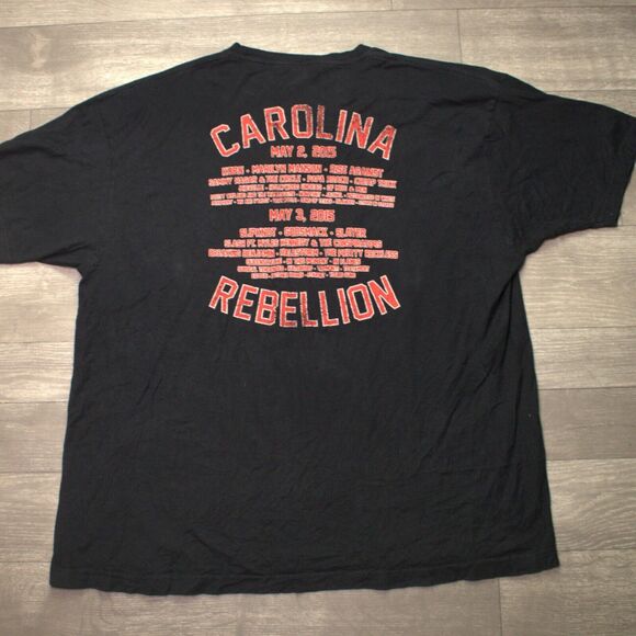 Tultex Carolina Rebellion 2015 Mens T-Shirt Black Skull Size XXl - Picture 5 of 6